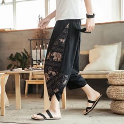 Summer Beach Shorts Men New Hawaiian Print Comfortable Calf Length Pants Men Cotton Breathable Loose Fashion Men Casual Trousers