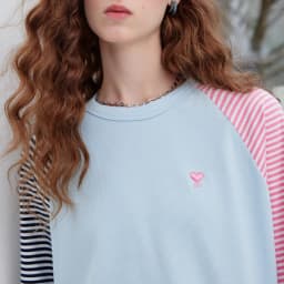 TOYOUTH Women's Long Sleeve T Shirt 2026 Autumn New EcoCosy Colorblock Raglan Stripe Sweet Cool Preppy Sporty Casual Tops