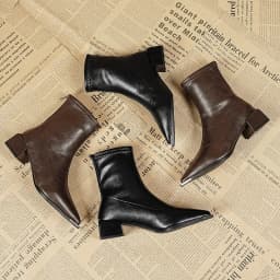 Autumn Winter Fashion Pointed Toe Ankle Boots Women Concise Thick Heels Shoes Street Style Party Short Botas Mujer