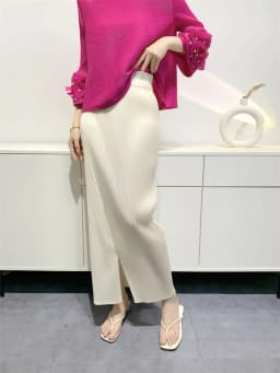 Miyake Summer New Fairy Version of The Pure Color Simple Bustier Skirt High Waisted Open Niche Design Sense