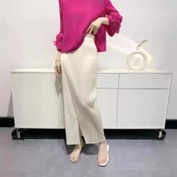 Miyake Summer New Fairy Version of The Pure Color Simple Bustier Skirt High Waisted Open Niche Design Sense