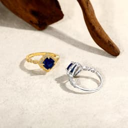 ATTAGEMS Classical Blue Sapphire Ring Cushion Cut 2.0ct DVVS1 Real 925 Sterling Silver For Women Engagement Wedding Fine Jewelry