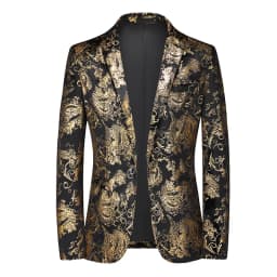 Plus Size 6XL-M Spring Luxury Men Bronzing Print Blazers 2025 New Slim Wedding Nightclub Party Dress Mens Clothing Suit Jackets