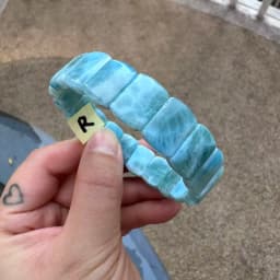 2026 AAA Grade Natural Larimar/Copper Pectolite Bead 10x14mm Bracelet Dominicana Genuine Larimar Gemstone Bangle Woman Wholesale