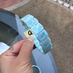2026 AAA Grade Natural Larimar/Copper Pectolite Bead 10x14mm Bracelet Dominicana Genuine Larimar Gemstone Bangle Woman Wholesale