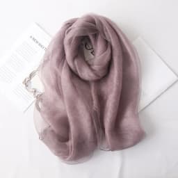 VREOVOR High-end Korean Version Double-layer Mohair Wool Silk Scarf Mulberry with Cheongsam Shawl Summer Outside Fashion Trend