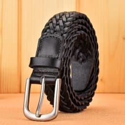 Men Real Cowhide Belt Woven Casual Buckle Layer Hollow Hand Woven Fashion Couple Personalized Student Luxury Jeans New Design
