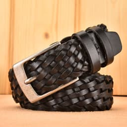 Men Real Cowhide Belt Woven Casual Buckle Layer Hollow Hand Woven Fashion Couple Personalized Student Luxury Jeans New Design