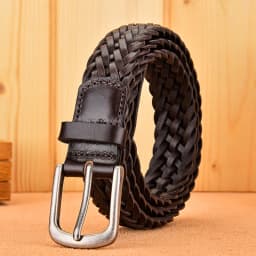 Men Real Cowhide Belt Woven Casual Buckle Layer Hollow Hand Woven Fashion Couple Personalized Student Luxury Jeans New Design