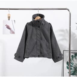 New Stand Collar Women's Coat Full Sleeve Single Breasted Pockets Loose Female Jacket 2026 Autumn Fashion Commute Lady Outwear