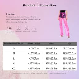 Women Pvc Pants Button Waist Back Pockets Wide Leg Straight-leg Trousers Cover Up See Through Bottoms for Party Dancing Prom