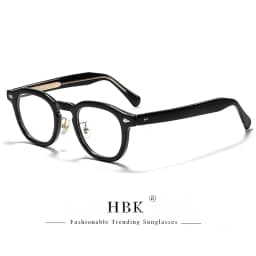 HBK Retro Men's Eyeglass Frames Luxury Anti BlueLight Lenses TR-90 Frame Glasses Women's Reading Computer Eyewear