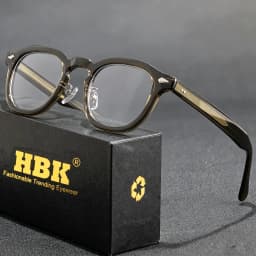 HBK Retro Men's Eyeglass Frames Luxury Anti BlueLight Lenses TR-90 Frame Glasses Women's Reading Computer Eyewear