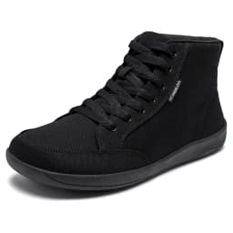 HOBIBEAR Mid-Top Barefoot Shoes Unisex Wide Toe Box Canvas Sneakes Zero Drop Lace Up Outdoor Walking Shoes