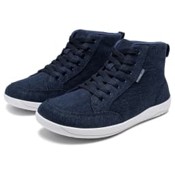 HOBIBEAR Mid-Top Barefoot Shoes Unisex Wide Toe Box Canvas Sneakes Zero Drop Lace Up Outdoor Walking Shoes