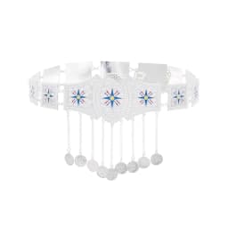 Silver Plated Assyrian National Flag Pattern Heavy Waist Belly Chains Alloy Cross Coin Leaf Tassel Belts Trendy Body Jewelry