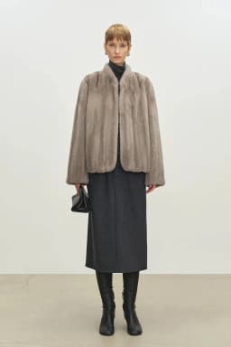Lautaro Autumn Winter Short Brown Thick Warm Soft Faux Mink Fur Coat Women Stand Collar Elegant Luxury Chic Fluffy Jacket 2025
