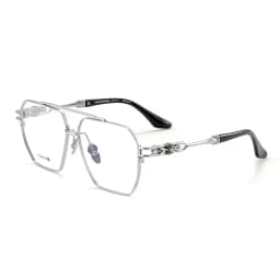 ALICIA Fat Face Over Size Eyewear Luxury Pure Titanium Pilot Double Bridge Glasses Optical Prescription Frames Woman Men 5313