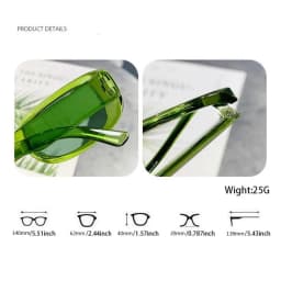 56PCS Small Rectangle Pattern Sunglasses For Women Vintage Brand Designer Square Female Eyewear