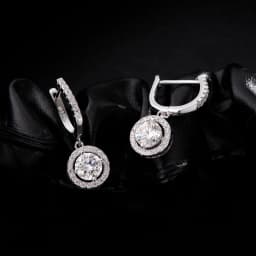 MODIAN D Color Moissanite Drop Earrings 925 Sterling Silver Halo Dangle Earrings For Women Wedding Engagement Fine Jewelry Gift