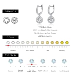 MODIAN D Color Moissanite Drop Earrings 925 Sterling Silver Halo Dangle Earrings For Women Wedding Engagement Fine Jewelry Gift