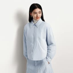 Semir Cotton Coat Women Winter Shirt-Style Bud Top Relaxed Fit 2025 New Lapel Textured Girly Cotton Jacket Women's Clothing