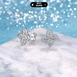 0.86 CTW Four Leaf Flower Moissanite Stud Earrings S925 Sterling Silver Sparkling Diamond Earring Fine Jewelry For Women Gift