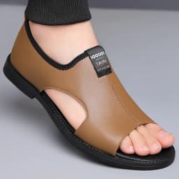 Sandals for Men Brand Casual Shoes Outdoor Fashion Men's Slippers Comfortable Beach Shoes High Quality Leather Men Flat Sandals
