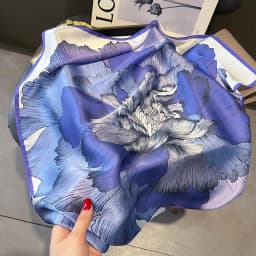 100% Pure Silk Square Scarf Women Hairband Office Neck Scarves Print Luxury Neckerchief Bandana Spring Foulard Female Shawl 65cm