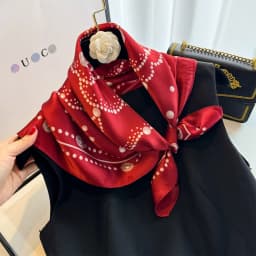 100% Pure Silk Square Scarf Women Hairband Office Neck Scarves Print Luxury Neckerchief Bandana Spring Foulard Female Shawl 65cm