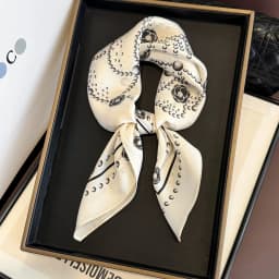 100% Pure Silk Square Scarf Women Hairband Office Neck Scarves Print Luxury Neckerchief Bandana Spring Foulard Female Shawl 65cm