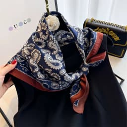 100% Pure Silk Square Scarf Women Hairband Office Neck Scarves Print Luxury Neckerchief Bandana Spring Foulard Female Shawl 65cm