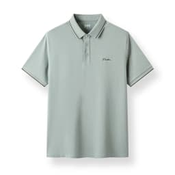 Semir Mens Polo 2026 Color Block Stripe Lapel Cool Feeling Letter Printed Simple Casual Soft