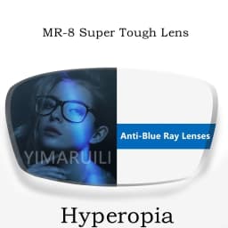 MOMOJA 1.61 MR-8 Ultra-Tough Lens High-Definition Wear-Resistant Anti-Ultraviolet Anti-Blue Light Lens For Rimless Glasses