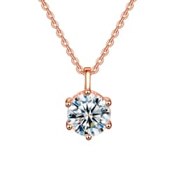 K.NOBSPIN 2.0ct VVS1 D Color Moissanite Necklace 925 Soild Sterling Sliver Chain with Certificate Fine Jewelry for Woman