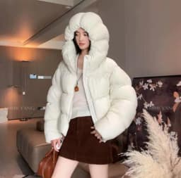 ZAROY Puffy Cotton Jacket Women Winter Warm Thicken Parka Drawstring Hooded Short Coat Windproof Y2K Streetwear куртка женская