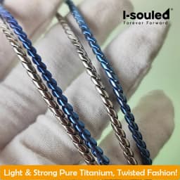 Pure Titanium Twisted Rope Chain Necklace 2.5mm Hypoallergenic Unisex Fashion