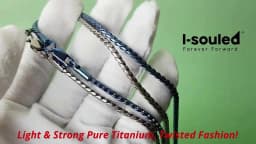 Pure Titanium Twisted Rope Chain Necklace 2.5mm Hypoallergenic Unisex Fashion