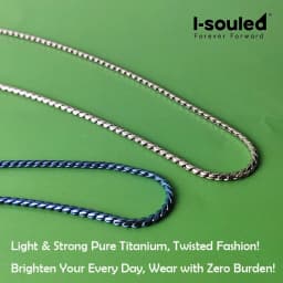 Pure Titanium Twisted Rope Chain Necklace 2.5mm Hypoallergenic Unisex Fashion