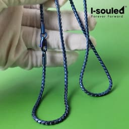 Pure Titanium Twisted Rope Chain Necklace 2.5mm Hypoallergenic Unisex Fashion