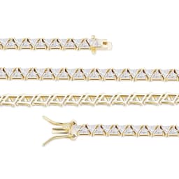 TOPGRILLZ 5mm Tennis Chain Bracelet High Quality Triangular Iced Out Cubic Zirconia Hip Hop Charm Fashion Jewelry For Women