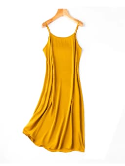 SuyaDream Women Silk Dress 93%Silk 7%Spandex Spaghetti Strap Mid Dresses 2024 Summer New Clothes Blue