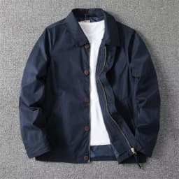 Man Coat Spring Autumn Turn Down Collar Solid Color Male Short Outerwear Single-breasted Zipper Business Casual Men Jacket