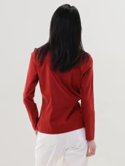 SuyaDream Women Solid T Shirts Silk Cotton Blend Plain O Neck Long Sleeved Tee 2025 Spring Autumn Basic Top White Black