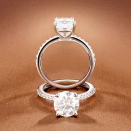 KNOBSPIN D VVS1 1-3ct Round Moissanite Ring 18K White Gold Plated s925 Sterling Silver with GRA Diamond Wedding Rings for Women