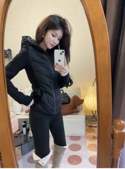 ETJ 2026 New Women's Elegant Fashion Patchwork Long Sleeve Standing Collar Hooded Cotton Jacket Sport Coat 8073227