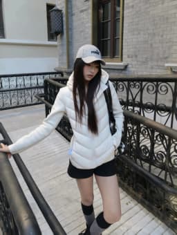 ETJ 2026 New Women's Elegant Fashion Patchwork Long Sleeve Standing Collar Hooded Cotton Jacket Sport Coat 8073227