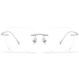VICKY Ultra-light Titanium Rimless Myopia Frames Unisex Simple Square Read Frames Glasses Customized Prescription Glasses F0623