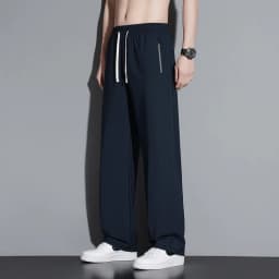 190cm 200cm Men's Tall Pants Zipper Pocket Summer Trouser Teeneeger Male Ice Silk Extra Long Length 110 115 Cm 120cm Lengthened