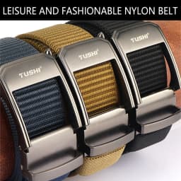 TUSHI Metal Quick Release Pluggable Buckle Nylon Belts For Men Durable Military Tactical Belt Cowboy Outdoor Army Strap Hunting